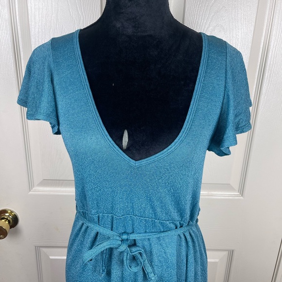 Michael Stars Short Sleeve Tie Waist Midi Dress One Size Fits All - Picture 5 of 8